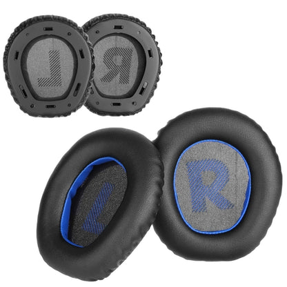 1pair For JBL Quantum Q100 Headphone Leather Sponge Cover Gaming Headset Earmuffs(Black Blue) - Earmuff & Pad by PMC Jewellery | Online Shopping South Africa | PMC Jewellery | Buy Now Pay Later Mobicred