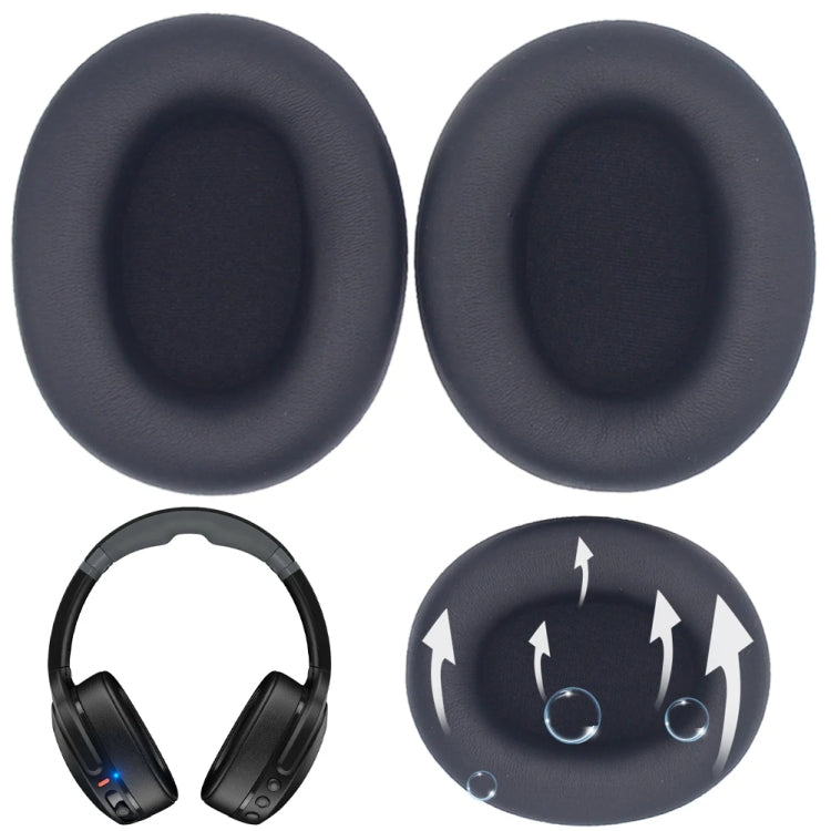 1pair For Skullcandy Crusher ANC 2 Headphone Leather Sponge Cover Gaming Headset Earmuffs(Black) - Earmuff & Pad by PMC Jewellery | Online Shopping South Africa | PMC Jewellery | Buy Now Pay Later Mobicred