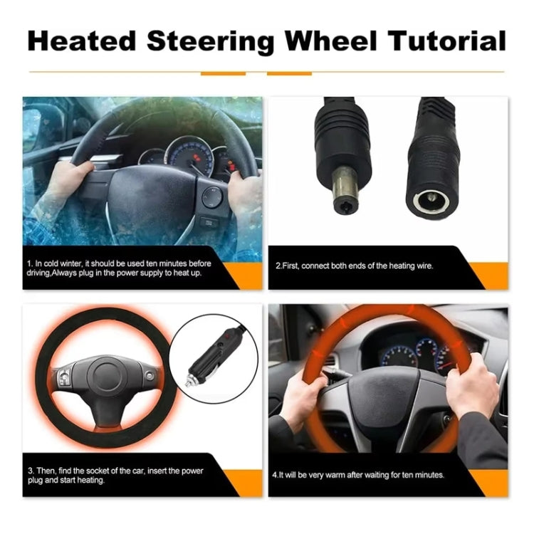 38cm Rayhong Universal Car Quick-heating Heated Steering Wheel Cover - Steering Wheel Accessories by PMC Jewellery | Online Shopping South Africa | PMC Jewellery | Buy Now Pay Later Mobicred