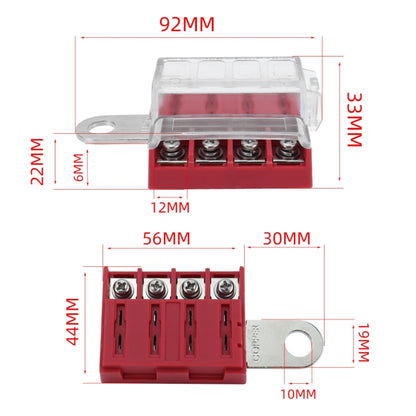 4-way RV Yacht Ignition Protection Battery Terminal Fuse Block, Specification: Two - Fuse by PMC Jewellery | Online Shopping South Africa | PMC Jewellery | Buy Now Pay Later Mobicred