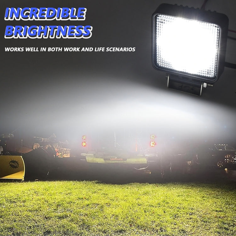 14W 9-30V 4 Inch Mixed Luminous Square Floodlight With Wire Set(X2) - Work Lights by PMC Jewellery | Online Shopping South Africa | PMC Jewellery | Buy Now Pay Later Mobicred