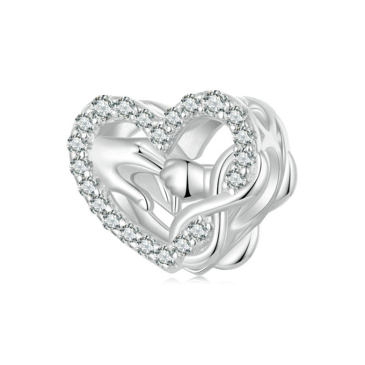 S925 Sterling Silver Infinity Symbol Love Beads Bracelet Heart-shaped Beads(SCC2826) - Jewelry Accessories by PMC Jewellery | Online Shopping South Africa | PMC Jewellery | Buy Now Pay Later Mobicred