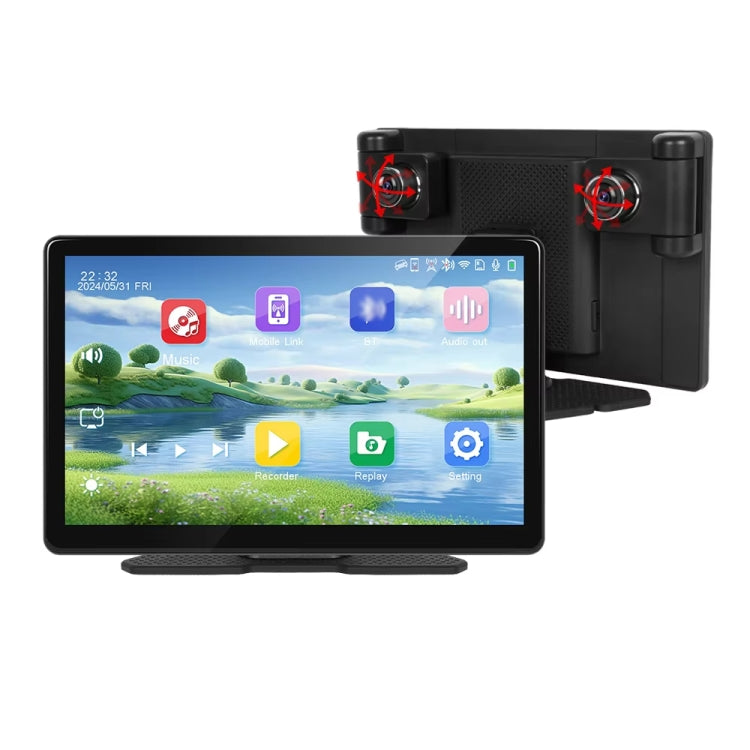 8-Inch HD Wireless CarPlay Screen DVR With Dash Cam/1080p Front Rear Camera/Bluetooth/AirPlay - Car Monitor by PMC Jewellery | Online Shopping South Africa | PMC Jewellery | Buy Now Pay Later Mobicred