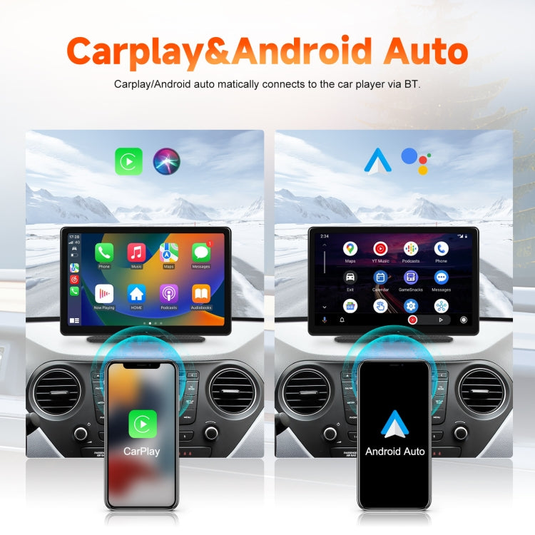 8-Inch HD Wireless CarPlay Screen DVR With Dash Cam/1080p Front Rear Camera/Bluetooth/AirPlay - Car Monitor by PMC Jewellery | Online Shopping South Africa | PMC Jewellery | Buy Now Pay Later Mobicred