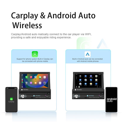 2+64G 7-Inch Single Din Android 10.0 Carplay Screen With GPS Navigation/Bluetooth/Mirror Link/DVR Input, Spec: With 4-light Camera - Car Monitor by PMC Jewellery | Online Shopping South Africa | PMC Jewellery | Buy Now Pay Later Mobicred