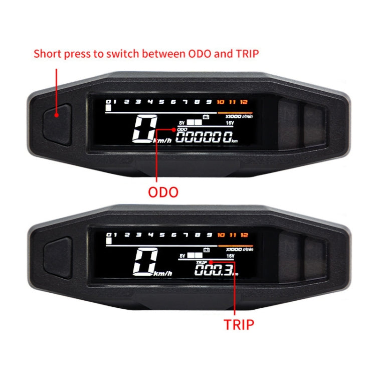 Motorcycle HD LCD Fuel Level Speed Electronic Instrument - Electrical Instruments by PMC Jewellery | Online Shopping South Africa | PMC Jewellery | Buy Now Pay Later Mobicred