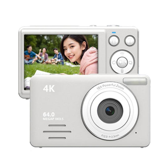 Anytek S7 4K HD Digital Camera Self-Timer Travel Camera Student Kids Card Camera(White) - Video Cameras by Anytek | Online Shopping South Africa | PMC Jewellery | Buy Now Pay Later Mobicred