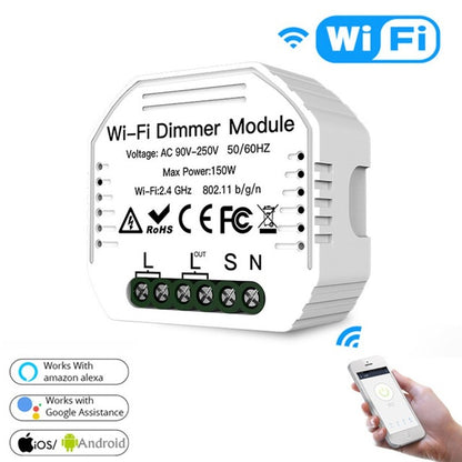 Concealed Wifi Smart Switch Dimmer Switch And Traditional Switch Dual Control Smart Switch - Smart Switch by PMC Jewellery | Online Shopping South Africa | PMC Jewellery | Buy Now Pay Later Mobicred