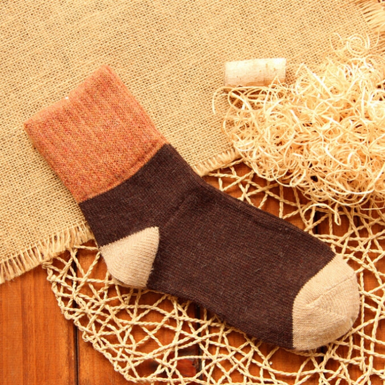 5 Pairs Winter Vintage Rabbit Wool Socks Thicken Patchwork Cotton Socks, Size:Free Size(yellow socks) - Tube Socks by PMC Jewellery | Online Shopping South Africa | PMC Jewellery