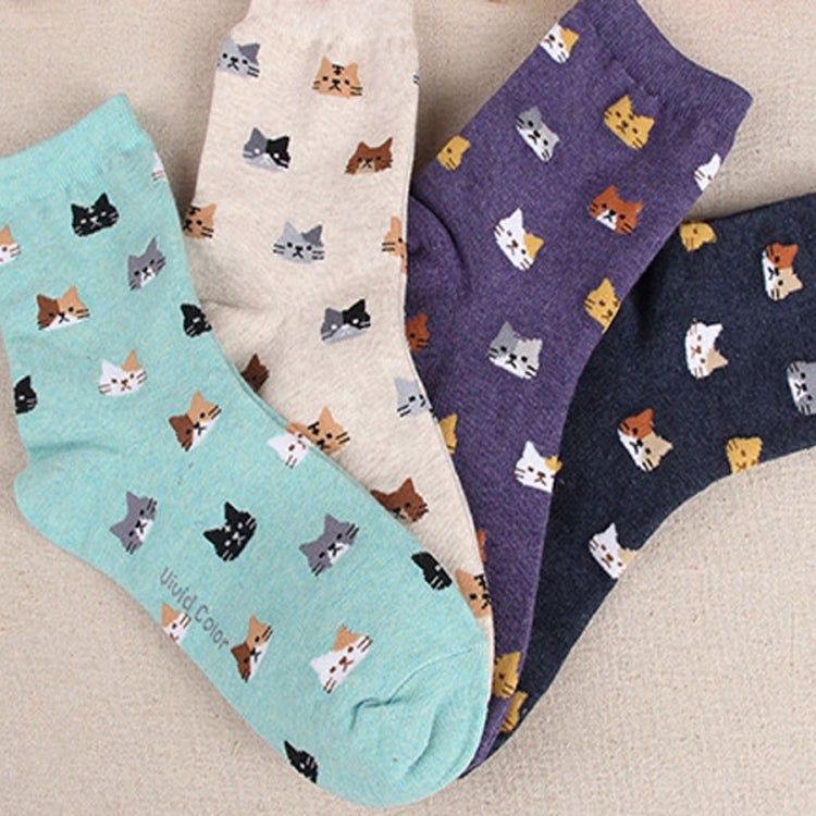 Animal Cartoon Cat Lovely for Women Cotton Socks(7) - Tube Socks by PMC Jewellery | Online Shopping South Africa | PMC Jewellery