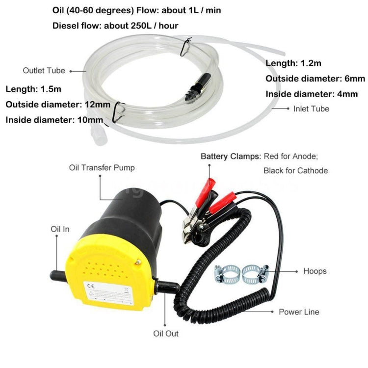 12V 60W Oil / Crude Oil Fluid Sump Extractor Scavenge Exchange Transfer Pump Suction Transfer Pump + Tubes for Auto Car Boat Mot - Inflatable Pump by PMC Jewellery | Online Shopping South Africa | PMC Jewellery