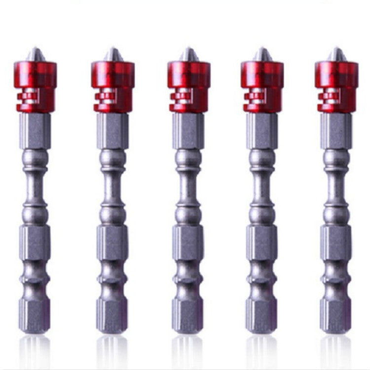 5 PCS  65mm Magnetic Coil Alloy Steel Cross Bit Single Head Electric Drill Electric Screwdriver Head(Red) - Drill & Drill Bits by PMC Jewellery | Online Shopping South Africa | PMC Jewellery