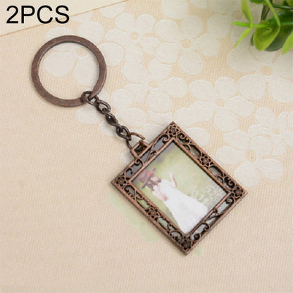 2 PCS Creative Metal Vintage Photo Frame(Square Keychain) - Photo Albums & Photo Frames by PMC Jewellery | Online Shopping South Africa | PMC Jewellery