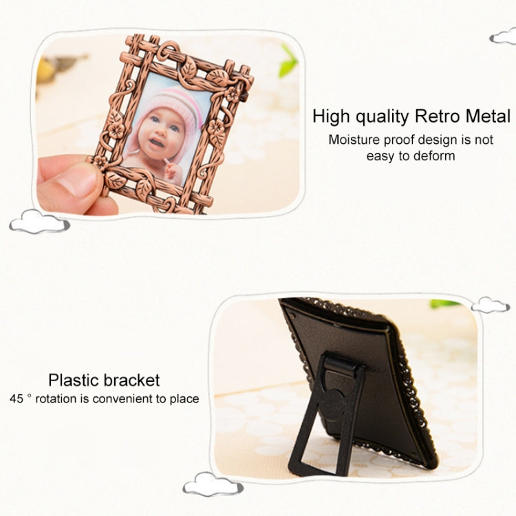2 PCS Creative Metal Vintage Photo Frame(Love Round) - Photo Albums & Photo Frames by PMC Jewellery | Online Shopping South Africa | PMC Jewellery