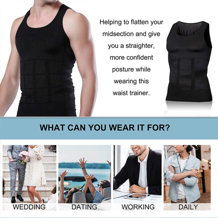 Men Slimming Body Shaper Vest Underwear, Size: S(Black) -  by PMC Jewellery | Online Shopping South Africa | PMC Jewellery