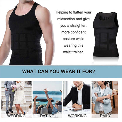 Men Slimming Body Shaper Vest Underwear, Size: S(Black) -  by PMC Jewellery | Online Shopping South Africa | PMC Jewellery