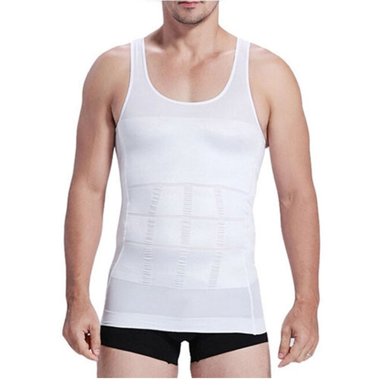 Men Slimming Body Shaper Vest Underwear, Size: L(White) -  by PMC Jewellery | Online Shopping South Africa | PMC Jewellery