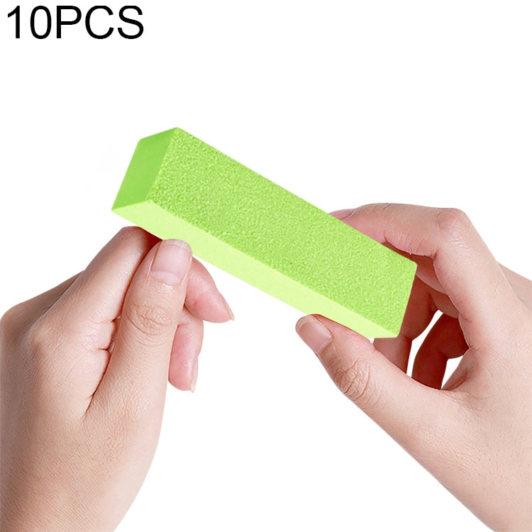 10 PCS Tofu Block Nail Polish Four Squares High Elastic Cotton Manicure Sand Block (Green) - Grinding Tools & Accessories by PMC Jewellery | Online Shopping South Africa | PMC Jewellery | Buy Now Pay Later Mobicred