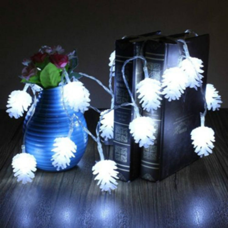 20 LEDs Solar Powered Pine Cone Outdoor Energy Saving Holiday Wedding Decoration String Light Garden Landscape Lamp(Warm White) - With Solar Panel by PMC Jewellery | Online Shopping South Africa | PMC Jewellery