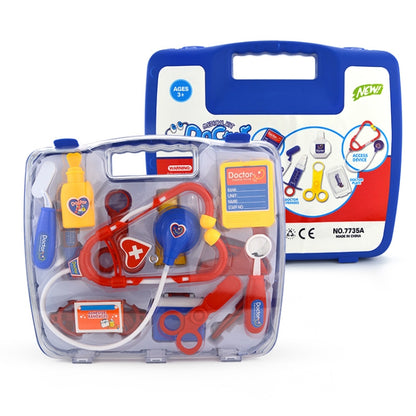 Simulation Stethoscope Set Portable Medicine Box Child Doctor Role Playing Toy(Blue) - Pretend Play Toys by PMC Jewellery | Online Shopping South Africa | PMC Jewellery