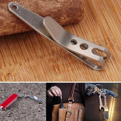 EDC Bag Key Ring Suspension Clip with Metal Key Ring Buckle Carabiner Stainless Steel Outdoor Tool - Mountaineering Outfit by PMC Jewellery | Online Shopping South Africa | PMC Jewellery