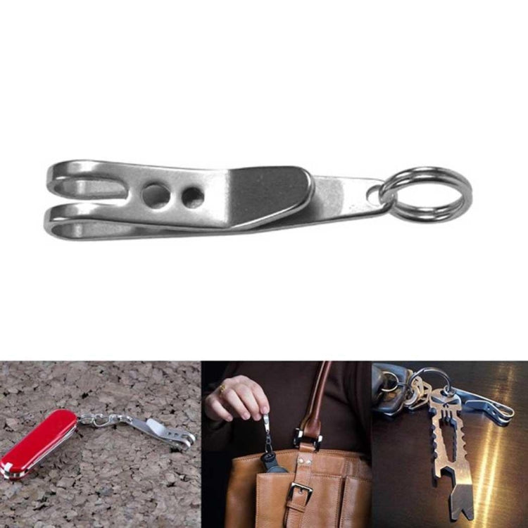 EDC Bag Key Ring Suspension Clip with Metal Key Ring Buckle Carabiner Stainless Steel Outdoor Tool - Mountaineering Outfit by PMC Jewellery | Online Shopping South Africa | PMC Jewellery