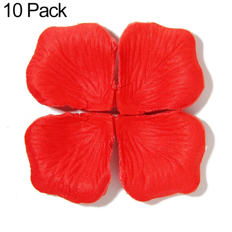 1000pcs / 10 Pack Artificial Wedding Rose Petals Flowers Wedding Decorations(Red) - Decorative Flowers & Wreaths by PMC Jewellery | Online Shopping South Africa | PMC Jewellery
