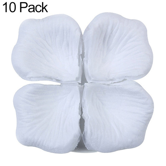 1000pcs / 10 Pack Artificial Wedding Rose Petals Flowers Wedding Decorations(White) - Decorative Flowers & Wreaths by PMC Jewellery | Online Shopping South Africa | PMC Jewellery
