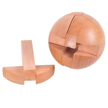 Wooden Adult Educational Toy Ball-shaped Lock Puzzle Toy -  by PMC Jewellery | Online Shopping South Africa | PMC Jewellery