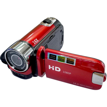 16X Digital Zoom HD 16 Million Pixel Home Travel DV Camera, US Plug(Red) - Video Cameras by PMC Jewellery | Online Shopping South Africa | PMC Jewellery