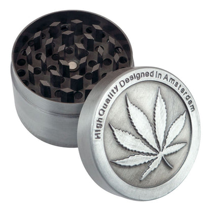 Weed Grinder Metal Stainless Steel Maple leaf Type Herbal Herb Tobacco Grinder, Size:40MM 4 laryers - Cigarette Box & Ashtrays by PMC Jewellery | Online Shopping South Africa | PMC Jewellery