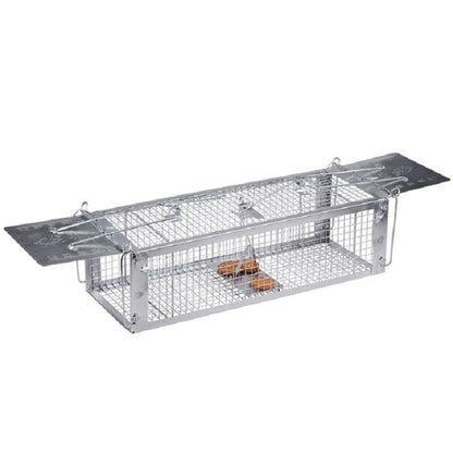 Household Mouse Cage Mousetrap with Double Door(Silver) - Traps by PMC Jewellery | Online Shopping South Africa | PMC Jewellery | Buy Now Pay Later Mobicred