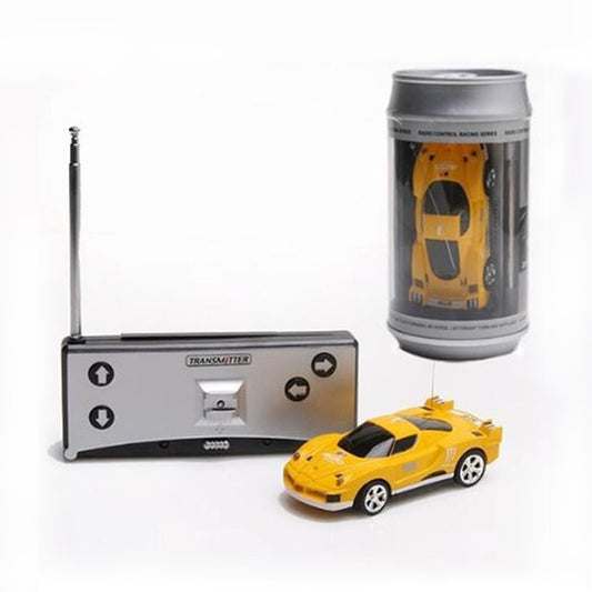 Coke Can Mini RC Car Radio Remote Control Micro Racing Car(Yellow) - RC Cars by PMC Jewellery | Online Shopping South Africa | PMC Jewellery