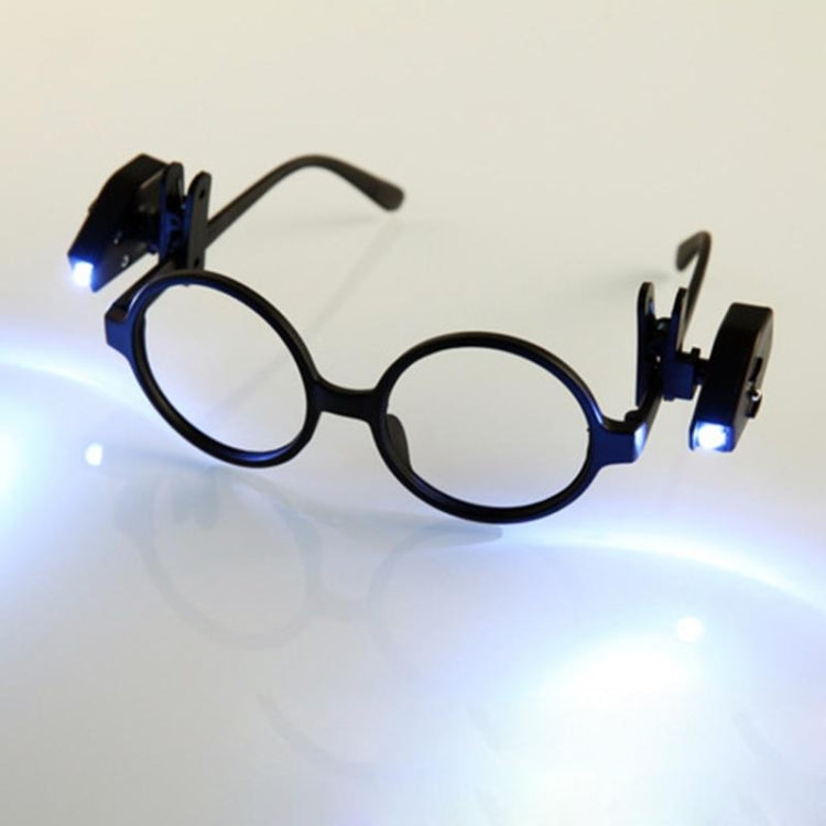 2 PCS Mini LED Flashlight Adjustable Eyeglass Clip Light Reading Ligh(Black) -  by PMC Jewellery | Online Shopping South Africa | PMC Jewellery