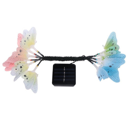 Solar Powered Butterfly Fiber Optic Fairy String Waterproof Christmas Outdoor Garden Holiday Lights, Size:4m 12LEDs - With Solar Panel by PMC Jewellery | Online Shopping South Africa | PMC Jewellery