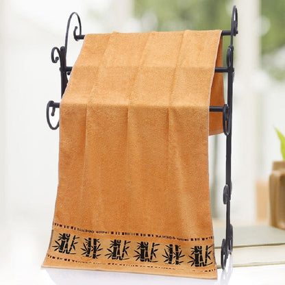 Bamboo Fiber Ink Bamboo Plain Thick Absorbent Soft Adult Bath Towel(Coffee Color) - Towel Sets by PMC Jewellery | Online Shopping South Africa | PMC Jewellery