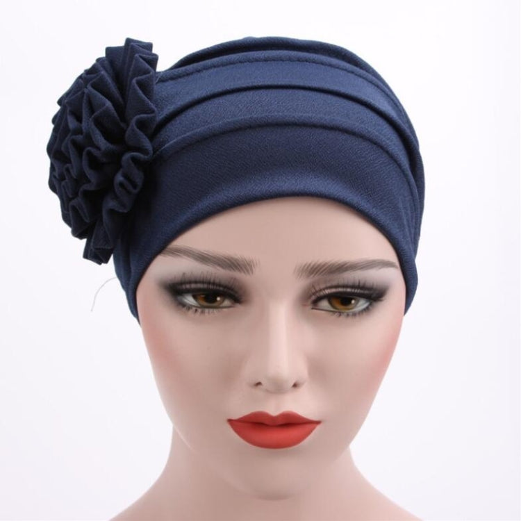 Solid Color Side Flower Turban Hat Women Confinement Hat, Size:Adjustable(White) - Turban by PMC Jewellery | Online Shopping South Africa | PMC Jewellery