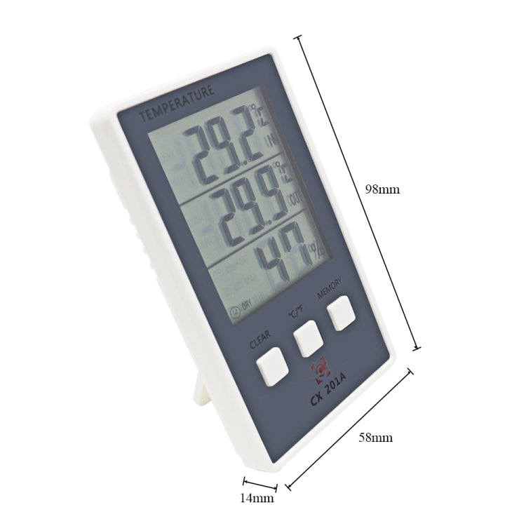 CX-201A LCD Digital Weather Station Thermometer Hygrometer Indoor  Outdoor Temperature Humidity Meter with Temperature Sensor - Indoor Thermometer by PMC Jewellery | Online Shopping South Africa | PMC Jewellery
