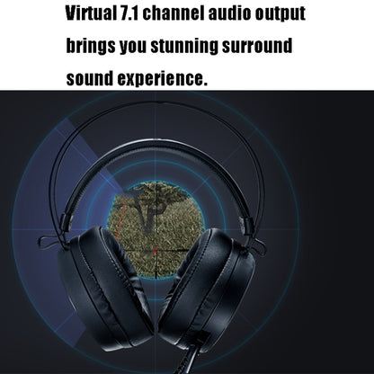 Rapoo VH500C Desktop Computer 7.1 Channel RGB Luminous Game Headset with Short Microphone, Cable Length: 2.2m(Black) - Multimedia Headset by Rapoo | Online Shopping South Africa | PMC Jewellery | Buy Now Pay Later Mobicred