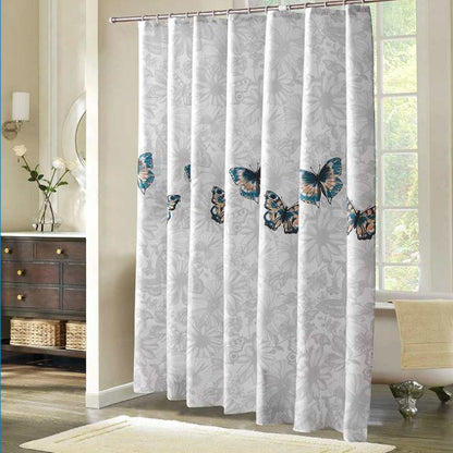 Butterfly Waterproof Polyester Shower Washable Bathroom Curtains, Size:120x180cm - Curtains by PMC Jewellery | Online Shopping South Africa | PMC Jewellery