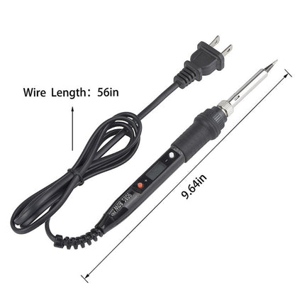 908S 80W LCD Thermostat Soldering Iron Constant Temperature Soldering Iron, Plug Type:US Plug(Red) - Electric Soldering Iron by PMC Jewellery | Online Shopping South Africa | PMC Jewellery