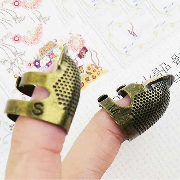 Household Adjustable Metal Sewing Thimble Finger Protectors Sewing Tools Accessories(M) - DIY Apparel Sewing by PMC Jewellery | Online Shopping South Africa | PMC Jewellery