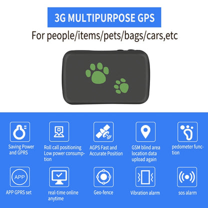 TK203 3G GPS / GPRS / GSM Personal / Goods /  Pet / Bag Locator Pet Collar Real-time Tracking Device - Pet Tracker by PMC Jewellery | Online Shopping South Africa | PMC Jewellery | Buy Now Pay Later Mobicred