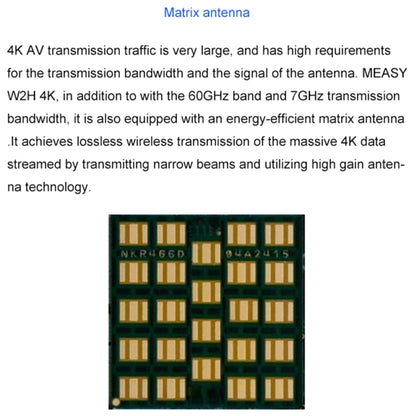 Measy W2H 60GHz 4K Ultra HD Wireless Transmission Kit, Transmission Distance: 30m, US Plug - Set Top Box & Accessories by Measy | Online Shopping South Africa | PMC Jewellery | Buy Now Pay Later Mobicred