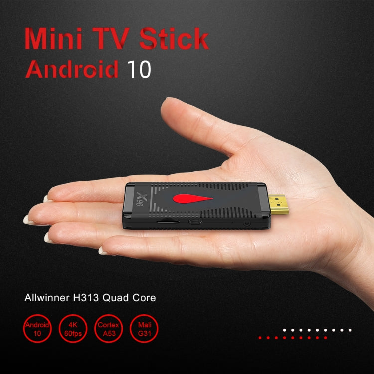 X96 S400 Android 10.0 Mini TV Stick, Allwinner H313 Quad Core ARM Cortex A53, 2GB + 16GB, Support WiFi, HDMI, TF Card, USB - Android TV Sticks by PMC Jewellery | Online Shopping South Africa | PMC Jewellery