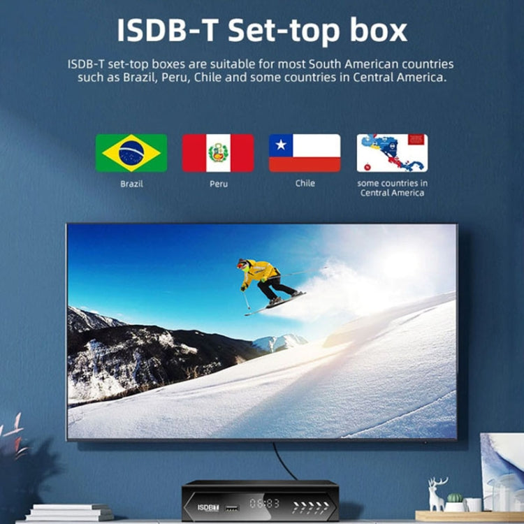 ISDB-T Satellite TV Receiver Set Top Box with Remote Control, For South America, Philippine(US Plug) - DVB-T & Analog Solutions by PMC Jewellery | Online Shopping South Africa | PMC Jewellery | Buy Now Pay Later Mobicred