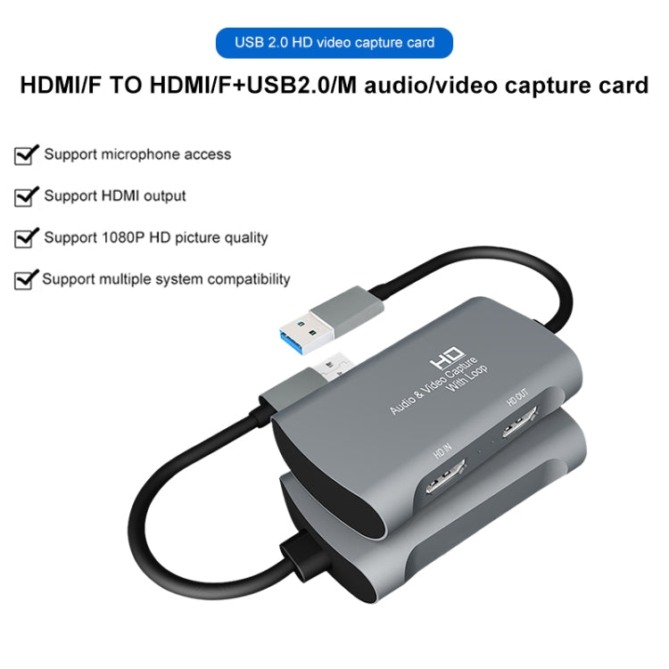 Z31 HDMI Female to HDMI Female + Audio + USB 2.0 Video Capture Box - Video Capture Solutions by PMC Jewellery | Online Shopping South Africa | PMC Jewellery | Buy Now Pay Later Mobicred