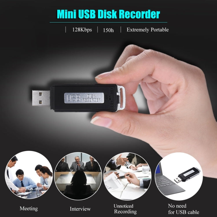 SK868 16GB Rechargeable Portable U-Disk Voice Recorder - U-Disk Recorder by PMC Jewellery | Online Shopping South Africa | PMC Jewellery | Buy Now Pay Later Mobicred