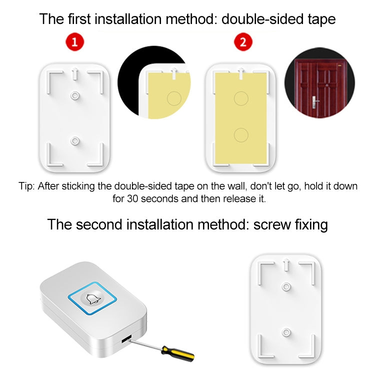 CACAZI C86 Wireless SOS Pager Doorbell Old man Child Emergency Alarm Remote Call Bell, UK Plug(White) - Wireless Doorbell by CACAZI | Online Shopping South Africa | PMC Jewellery