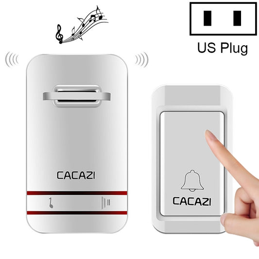 CACAZI V027G One Button One Receivers Self-Powered Wireless Home Kinetic Electronic Doorbell, US Plug - Wireless Doorbell by CACAZI | Online Shopping South Africa | PMC Jewellery